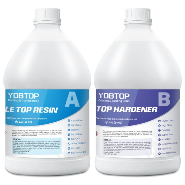 YOBTOP Epoxy Resin 1 Gallon Kit